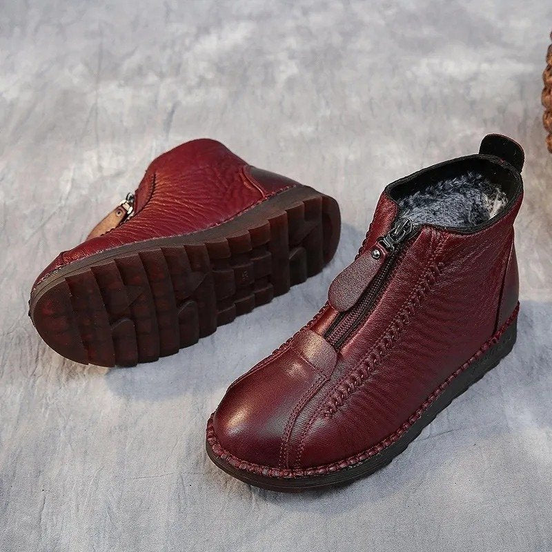 Rutschfeste Stiefeletten aus Kunstleder: Eleganz und Sicherheit im Alltag