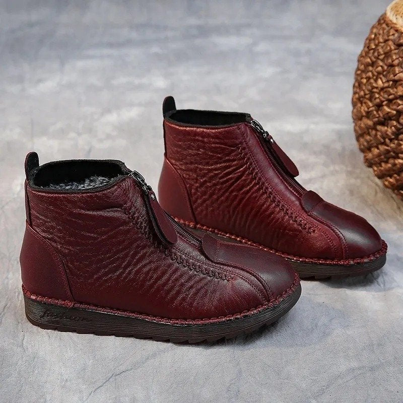 Rutschfeste Stiefeletten aus Kunstleder: Eleganz und Sicherheit im Alltag